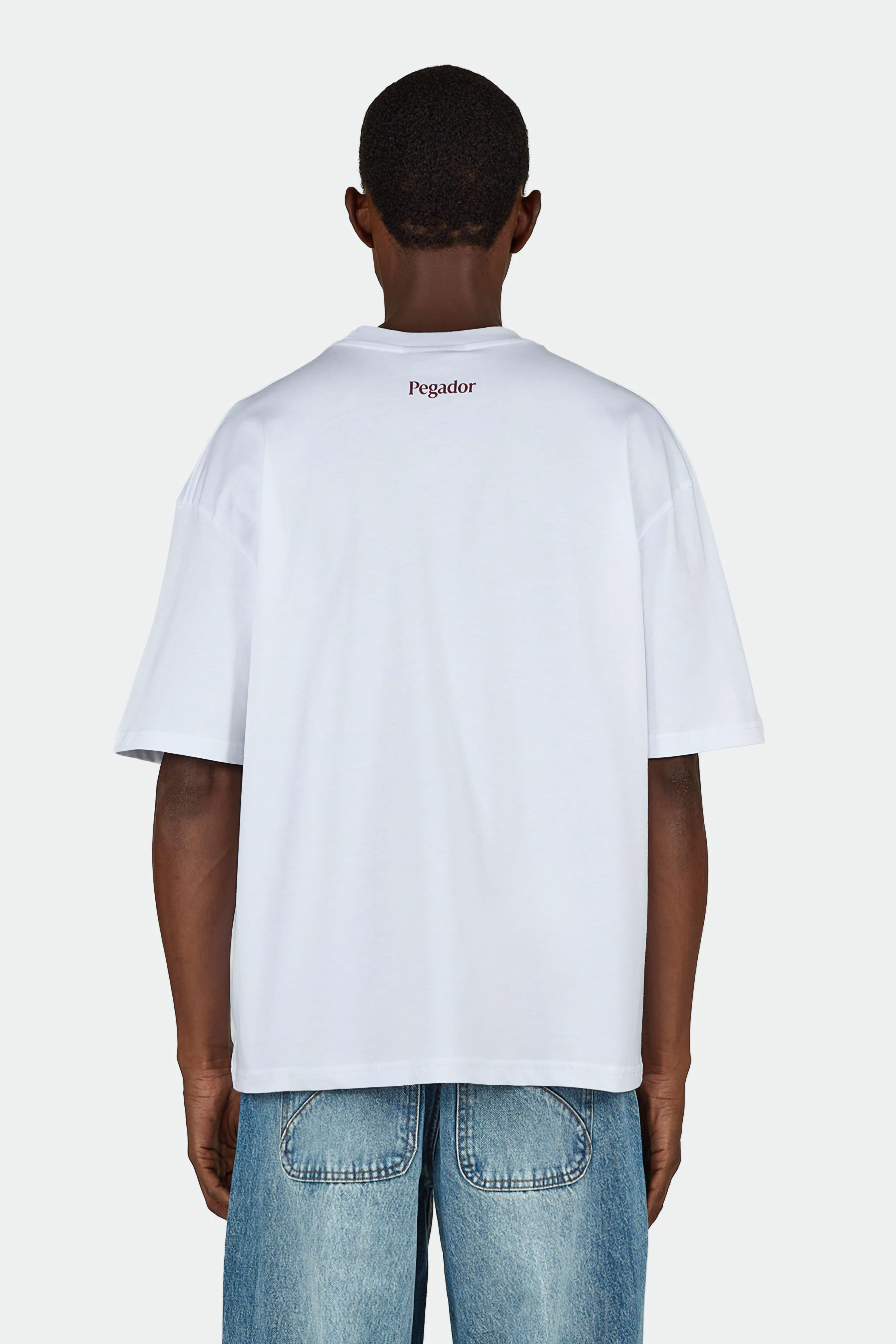 Pagador "This Song Reminds Me Of You" Oversized Tee – White/Burgundy - Lovr