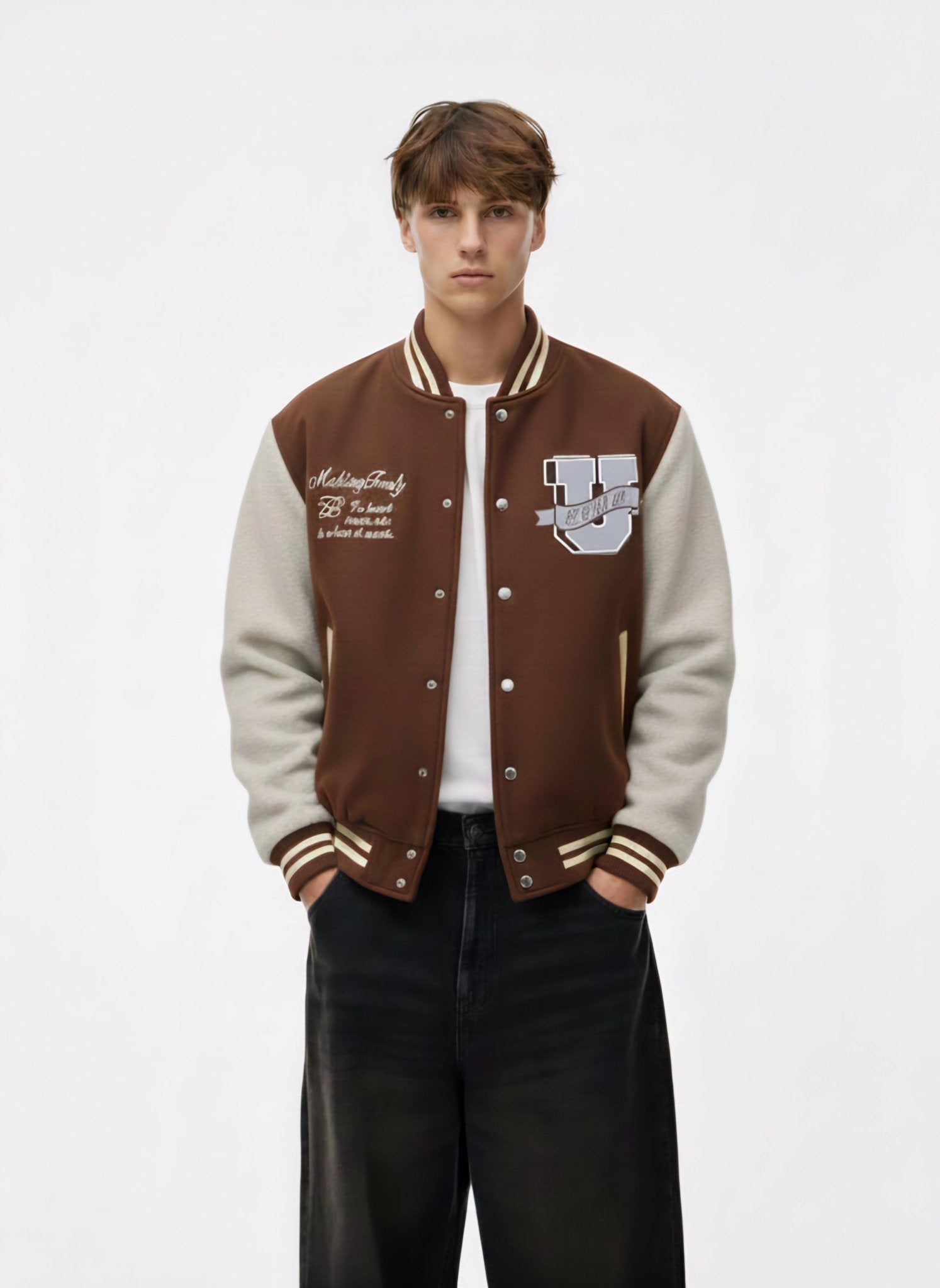 BeYoung Varsity Jacket – Chocolate & Slate - Lovr