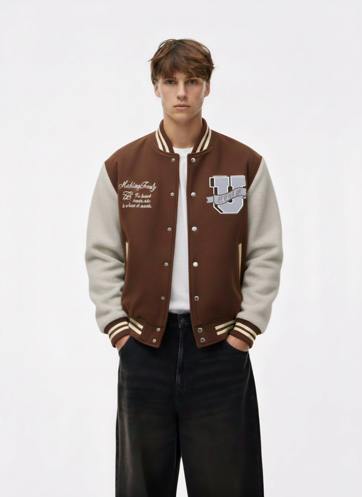 BeYoung Varsity Jacket – Chocolate & Slate - Lovr