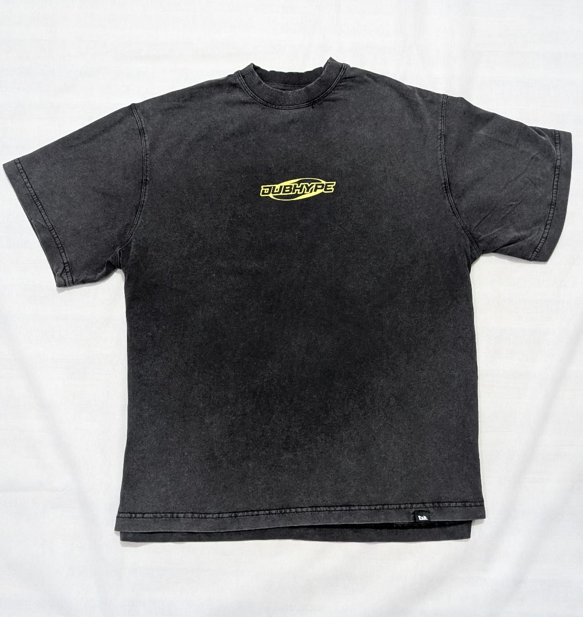 DUB Apparel: "SUPER DUPPER" Special Hyper Edition acid wash T-Shirt black - Lovr