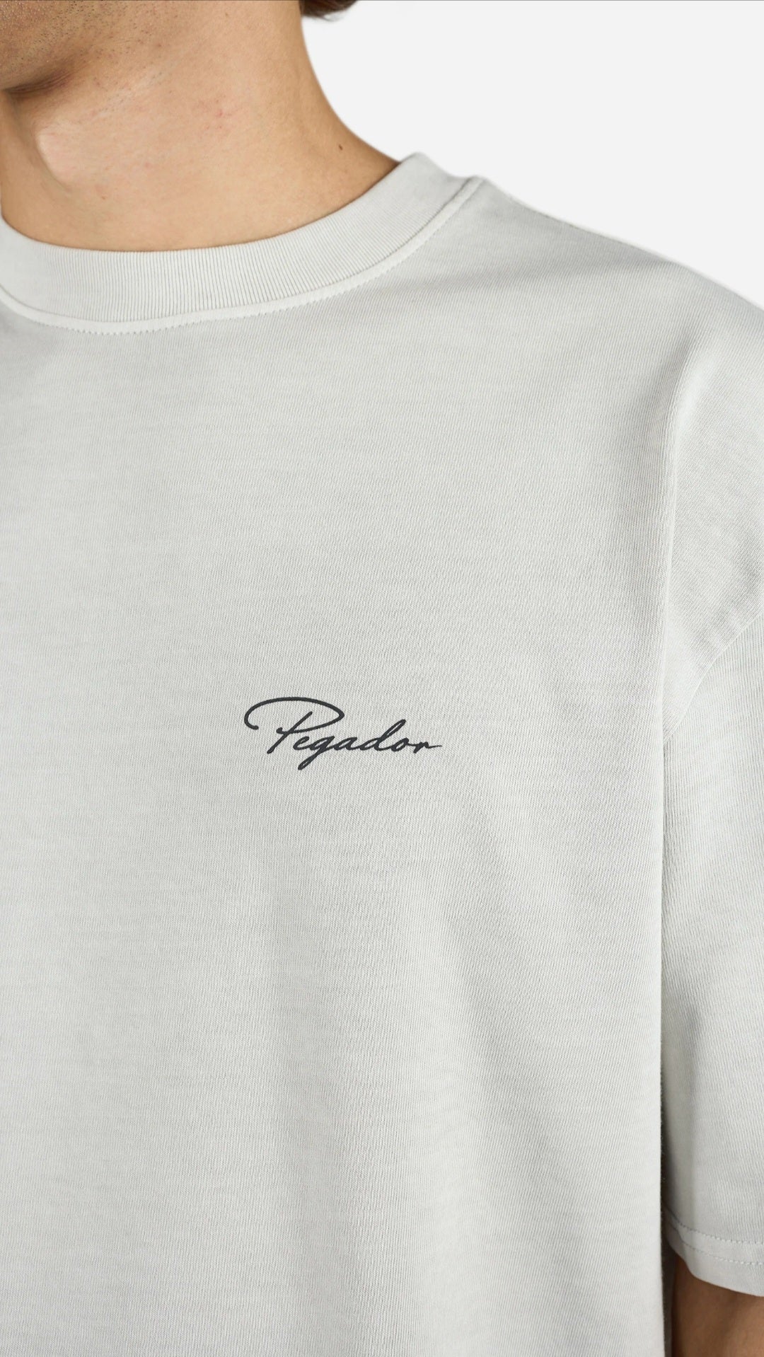 Pegador Signature Oversized T-Shirt – Stone Grey - Lovr