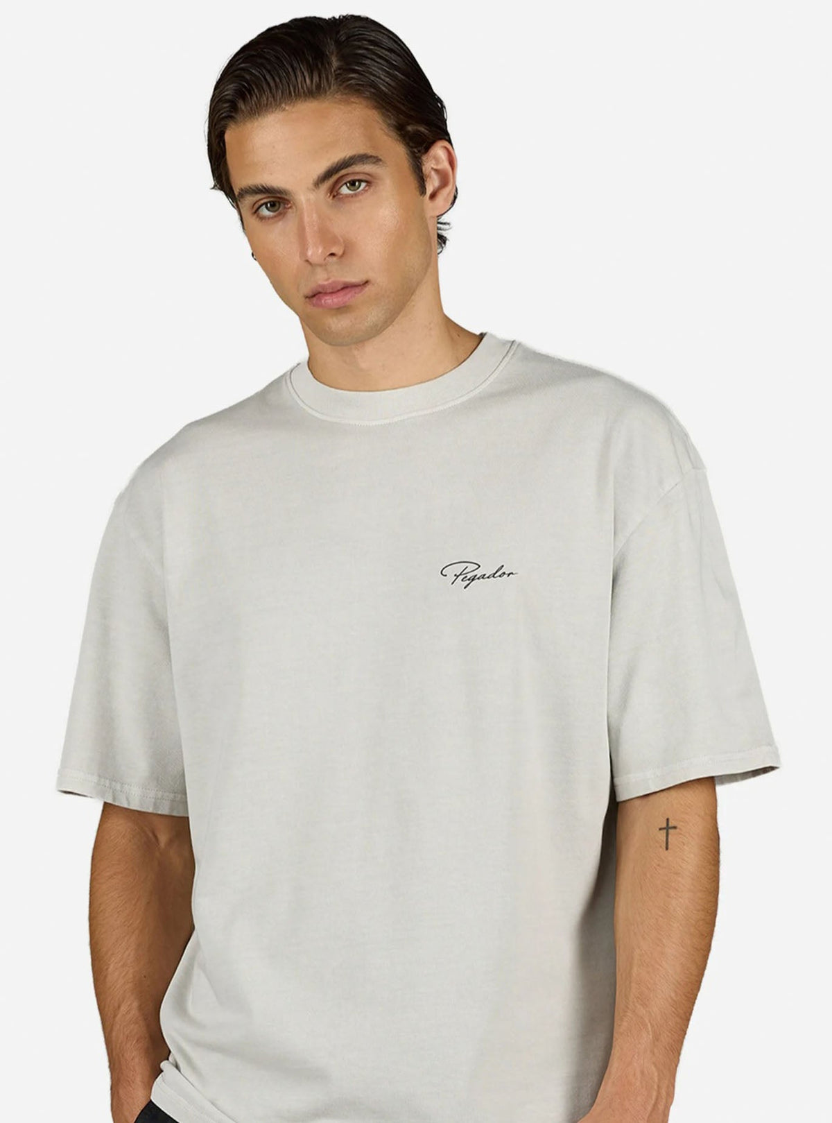 Pegador Signature Oversized T-Shirt – Stone Grey - Lovr