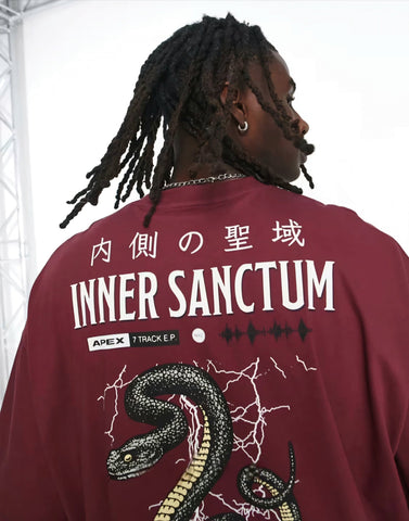 Pull&Bear "Inner Sanctum" Oversized Graphic Tee - Lovr