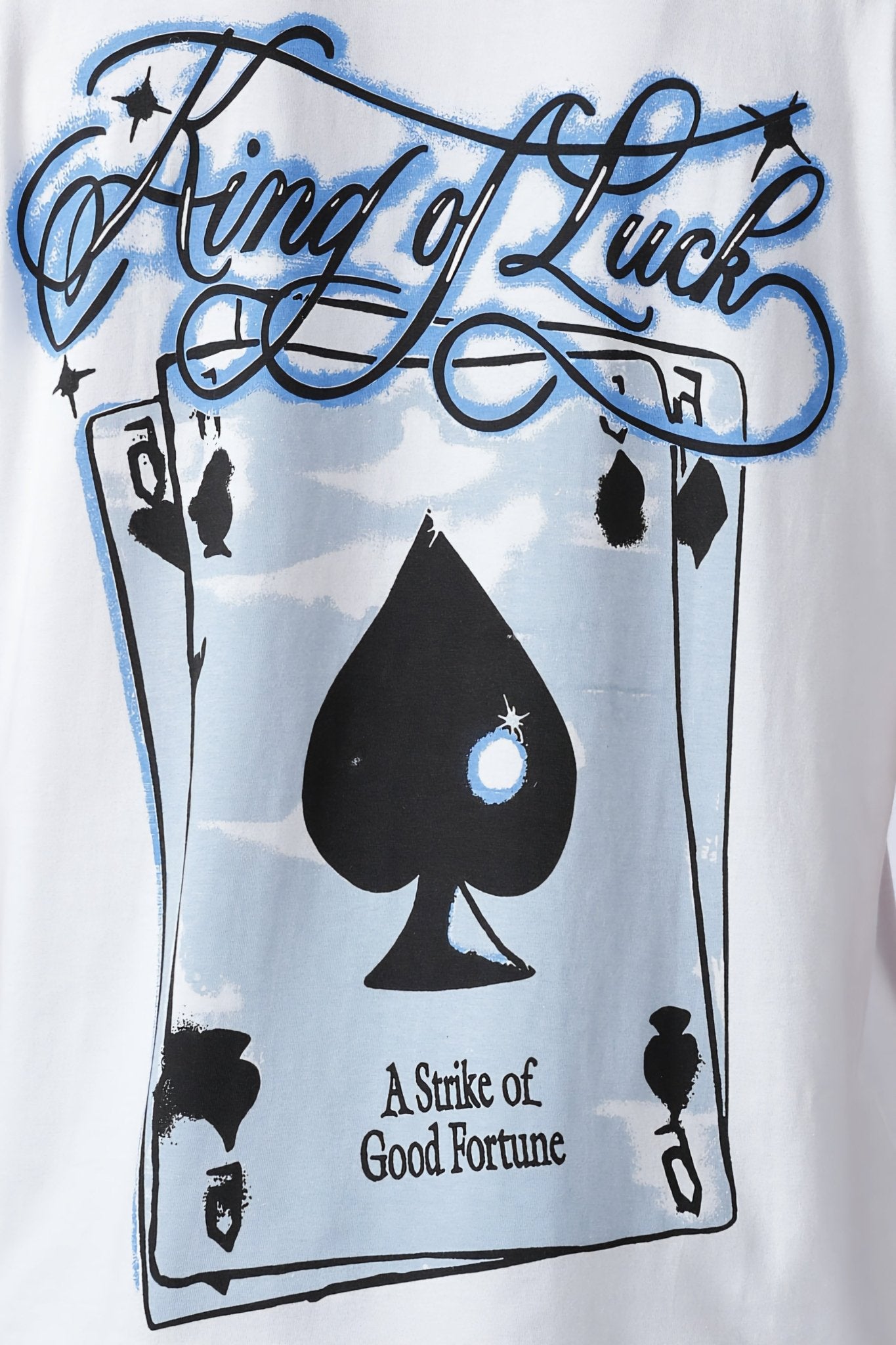 Pull&Bear "King of Luck" Ace of Spades Oversized Graphic Tee - Lovr