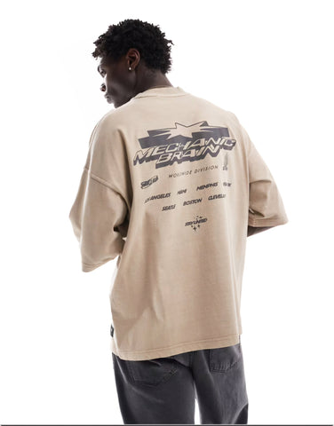 Pull&Bear STWD mechanic printed T-shirt - Lovr